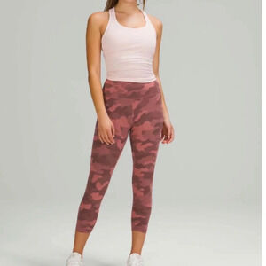 Lululemon Wunder Train High-Rise Crop Heritage 365 Camo Brier Rose Multi Size 0
